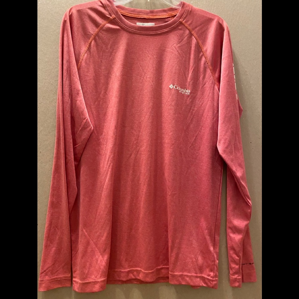 Men’s Columbia PFG Large Pink Fishing Shirt